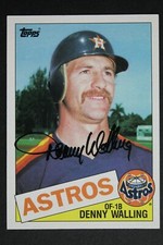 Denny Walling Houston Astros Autographed Signed 1985 Topps #382 Card 