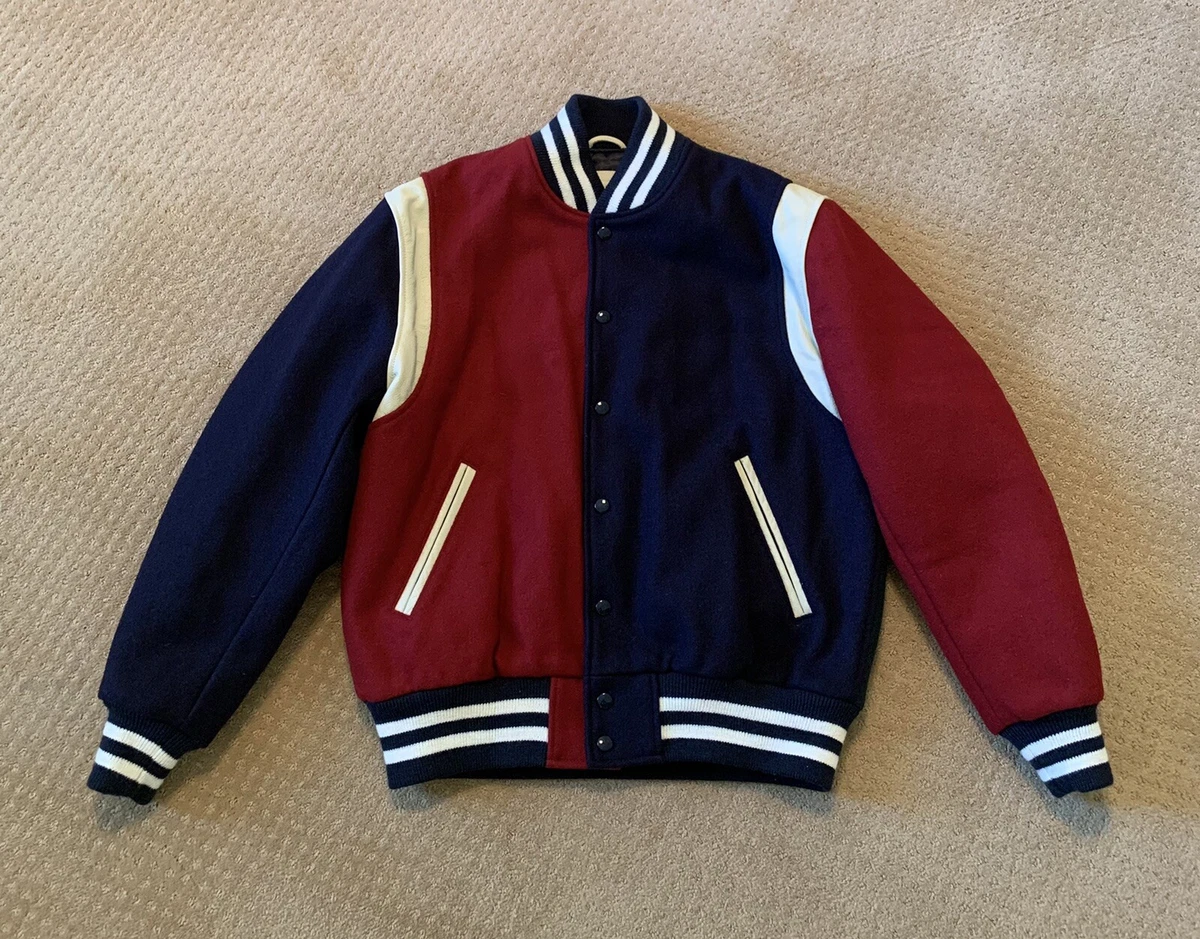 KITH x Bergdorf Goodman Golden Bear Varsity Jacket Wool Blend Large
