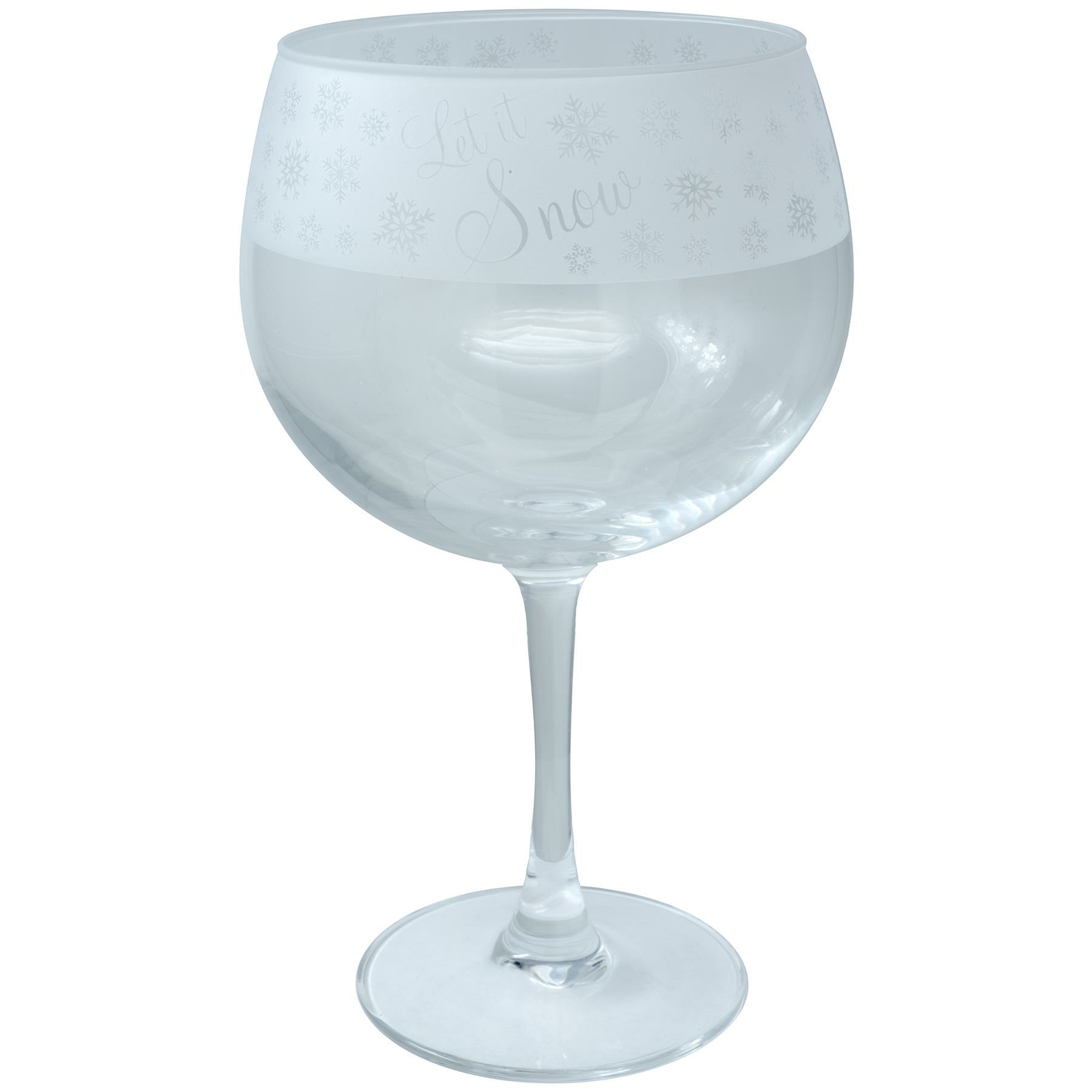 Animo Let It Snow Christmas Xmas Engraved Gin Balloon Large Glass Glassware Box