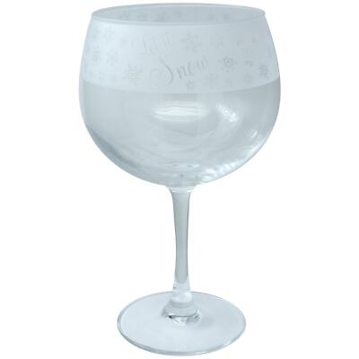 Animo Let It Snow Weihnachten Xmas Gravur Gin Ballon groß Glas Glas Box
