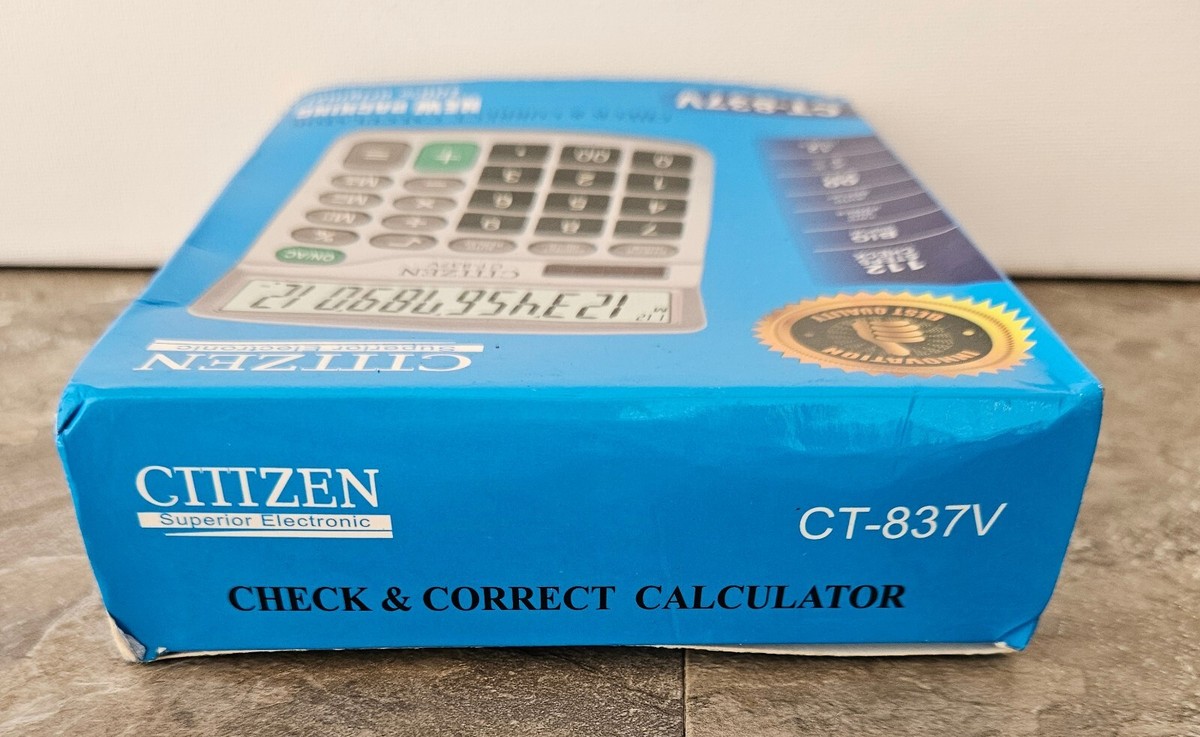 GTTZEN Calculator CT-837V 12-Digit Solar Or Battery Office Finance