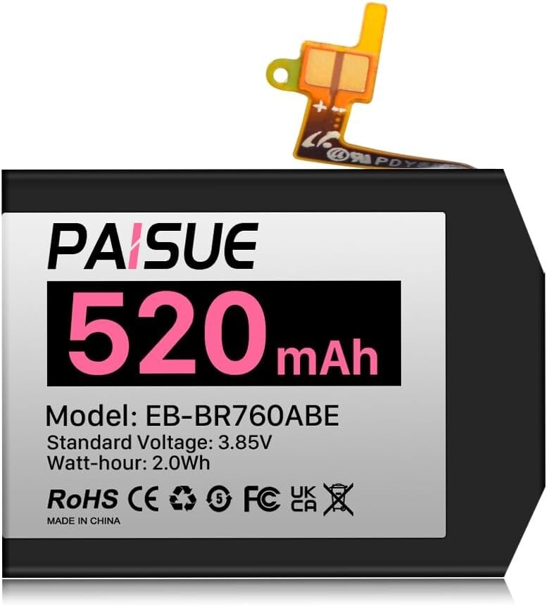 [520mah] Battery For Samsung Gear S3 Frontier, Upgraded High Capacity