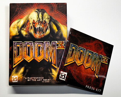 DOOM 3 PC Game + RARE DOOM 3 Activision Press Kit, CIB NIB BRAND NEW SEALED