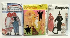 2 Simplicity and 1 McCalls Sewing Patterns Various Adult Costume 