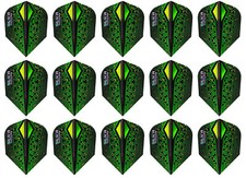 5 Sets Harrows Silika Colorshift X Standard Dart Flights Ships Tracking - Green