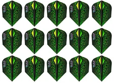 5 Sets Harrows Silika Colorshift X Standard Dart Flights Ships Tracking - Green