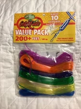 TONER  Plastic Lace VALUE PACK  200 Feet Assorted Colors Make 10 Lanyards