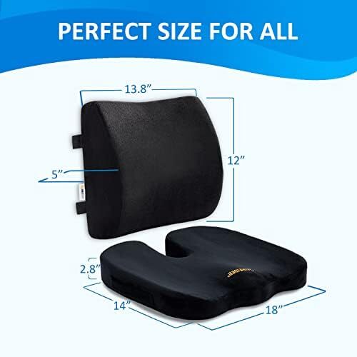 SAIREIDER Seat Cushion and Lumbar Support Pillow for Office Chair, Memory Foam C - Picture 6 of 6