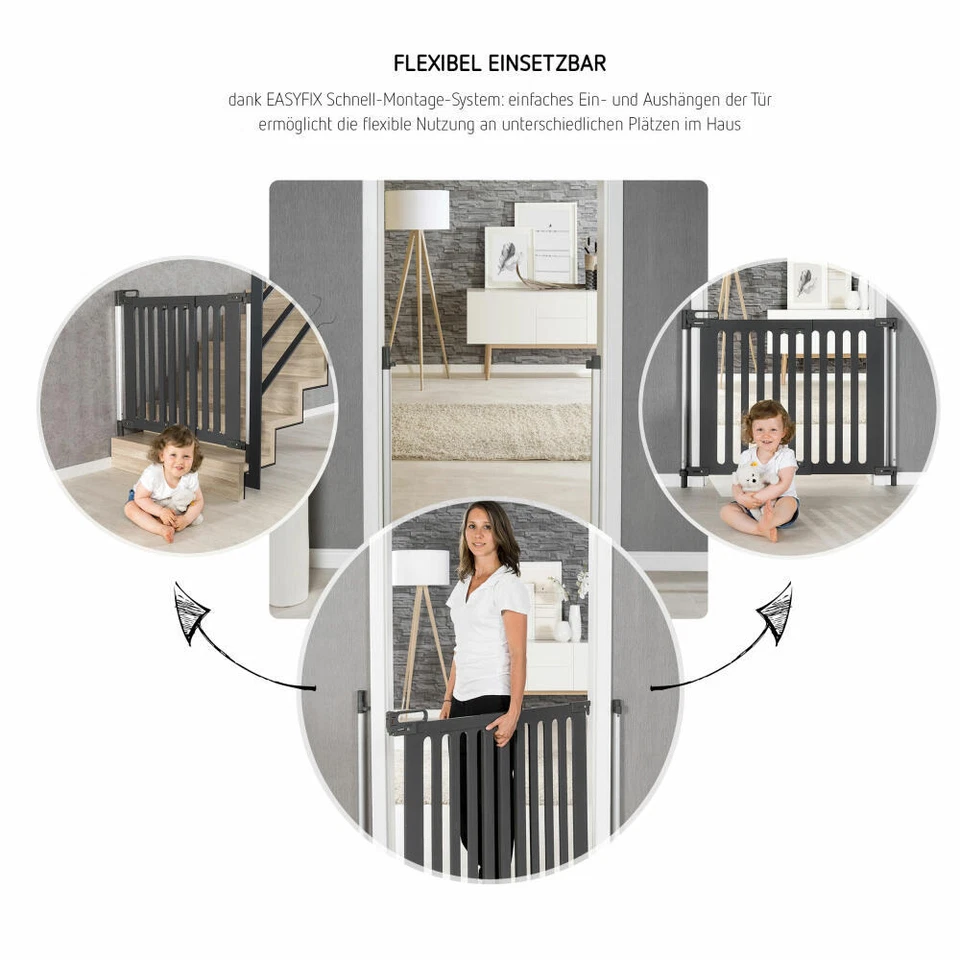 reer Trend DesignLine Tür-/Treppenwächter Türgitter Schutzgitter B 76 - 106 cm - Bild 4 von 4