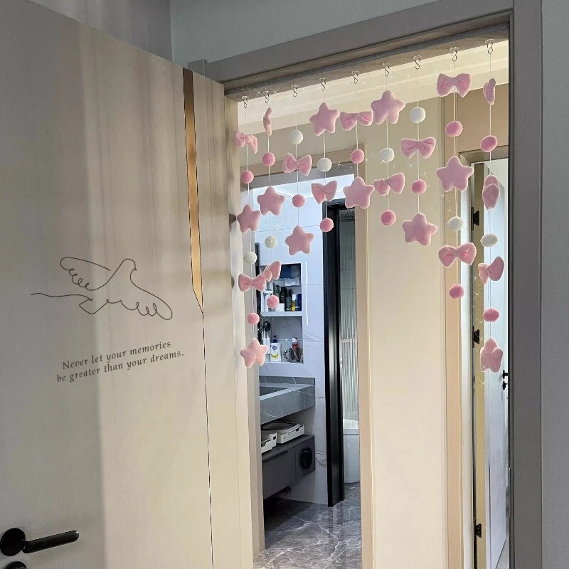 Puerta de habitación infantil estrella colgante decoración habitación partición cortina puerta cortinas decoración Foto 4 de 4