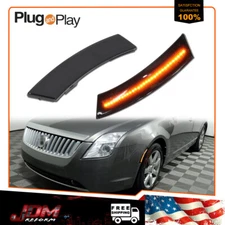 For 2010-2012 Mercury Milan Smoked Front Bumper Amber LED Side Markers Lights 2X