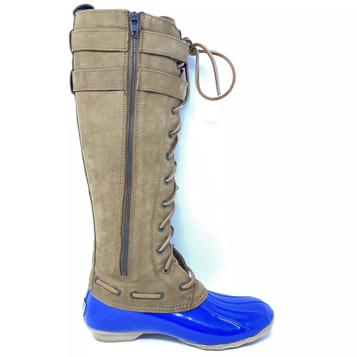 LIKNU Sperry Top Sider Albatross Winter Duck Boots Lace Up Tall Womens Sz 6 M