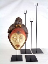 SOCLE TOUT METAL POUR MASQUE AFRICAIN 4 hauteurs au choix 