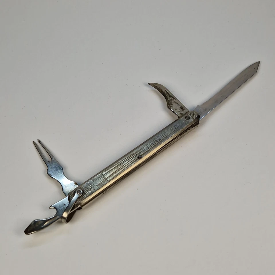 Navaja de Bolsillo Plegable Soviética Vintage Recuerdo Cohete Vostok Gagarin URSS Retro Foto 2 de 4