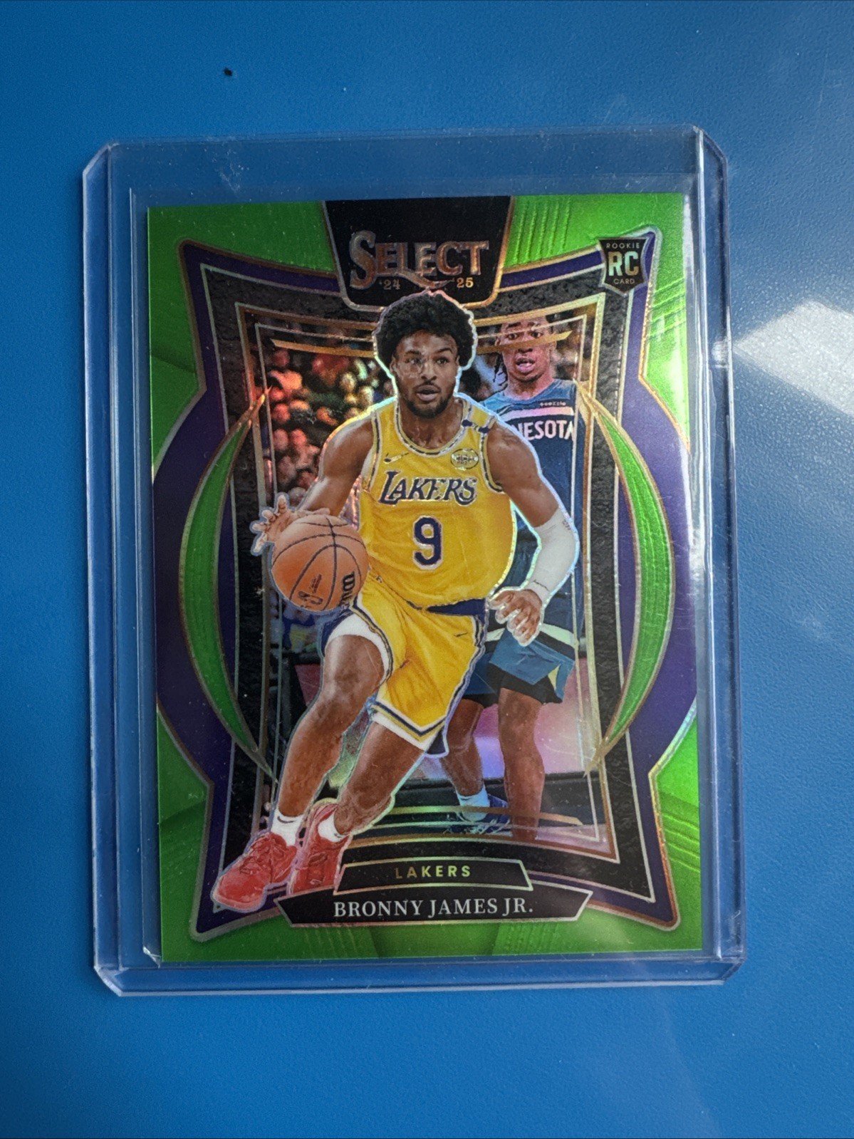 2024-25 Panini Select - Concourse Bronny James #90 Neon Green Prizm /75 (RC)