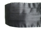 Lord West Men Black Adjustable Bow Tie & Pleated Cummerbund Box Set 27"-50" Prom — photo 3