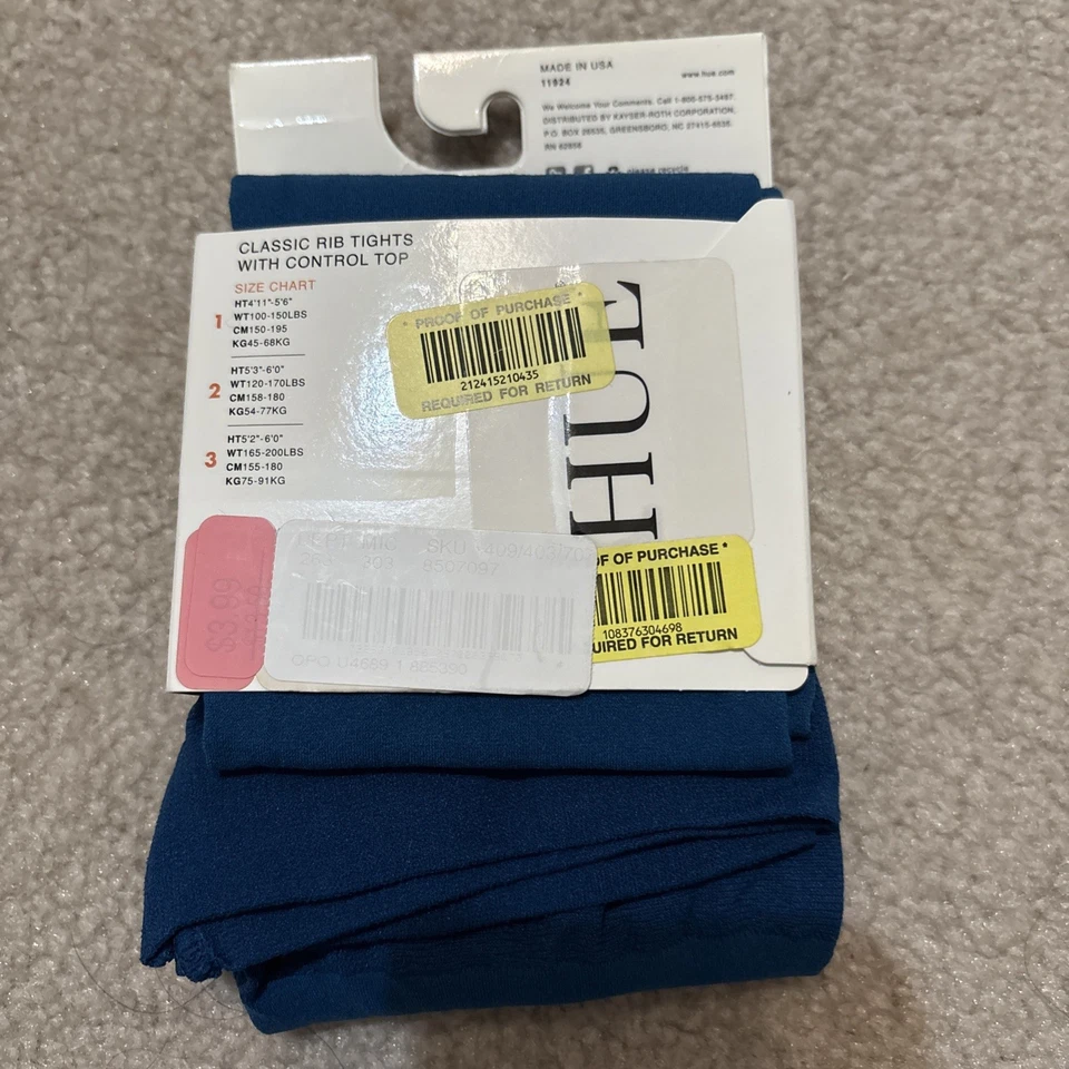 Medias acanaladas clásicas Hue para mujer con top de control talla 1 Foto 2 de 2