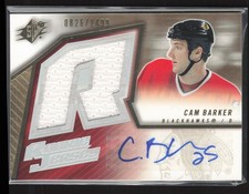 2005-06 SPx #166 Cam Barker #/1499 ROOKIE JERSEY AUTO