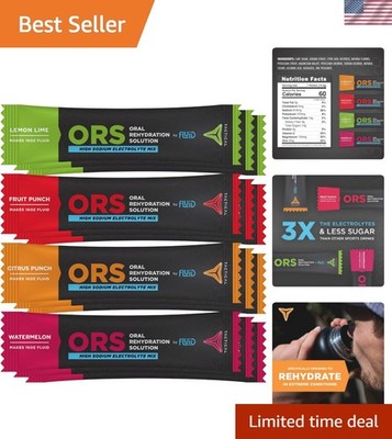 ORS Oral Rehydration Solution: 12-Pack Electrolyte Powder for Optimal Hydration