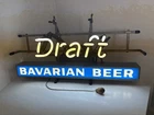 Very Rare “Draft Bavarian Beer” Lighted Neon Sign 21”X10” Vintage