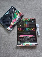 Coldplay A Head Full Of Dreams Tour Memorabilia Poster, Wristband & Sealed Towel