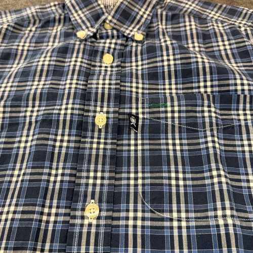 Tommy Hilfiger Boys Small Blue Plaid Short Sleeve Button Down Dress Shirt - Picture 7 of 11