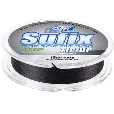 Sufix Performance Tip-Up Ice Braid Fishing Line, 150 Yds - Black