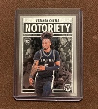 2024-25 Panini Mosaic Notoriety Stephon Castle #2 (RC) San Antonio Spurs