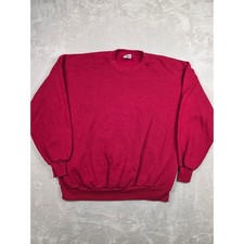 Vintage Jerzees Sweatshirt Mens 3X Red NuBlend Crewneck Pullover Made in USA