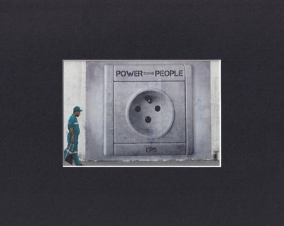 8X10'' Matted Print Graffiti Art Picture: EPS, Power to the People, Beirut 2012