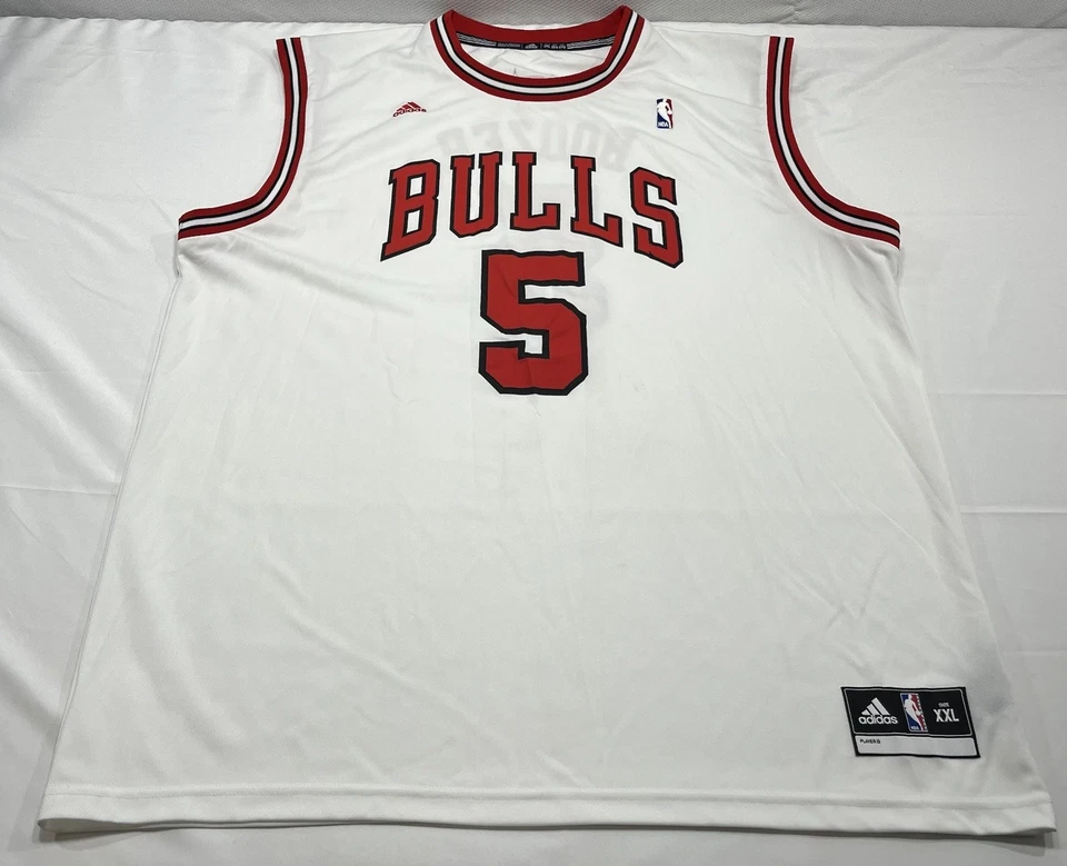 Adidas Chicago Bulls Carlos Boozer #5 Jersey Mens XXL NBA Basketball White - Image 2 of 4