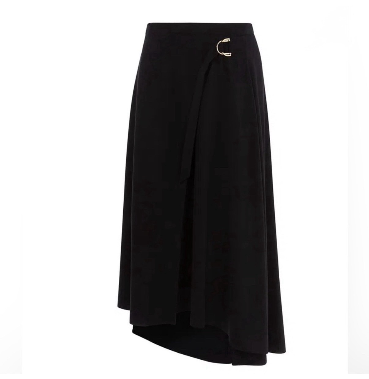 Karen Millen Women's Black Asymmetric Maxi Skirt Size 2