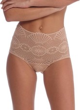 Commando L11551 Womens Beige Butter Lace High-Rise Bikini Underwear Size L/XL