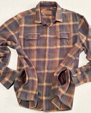 ORVIS Plaid Heavy Flannel Men's XL Shirt/Jacket w/Chest Side Pockets Multicolor