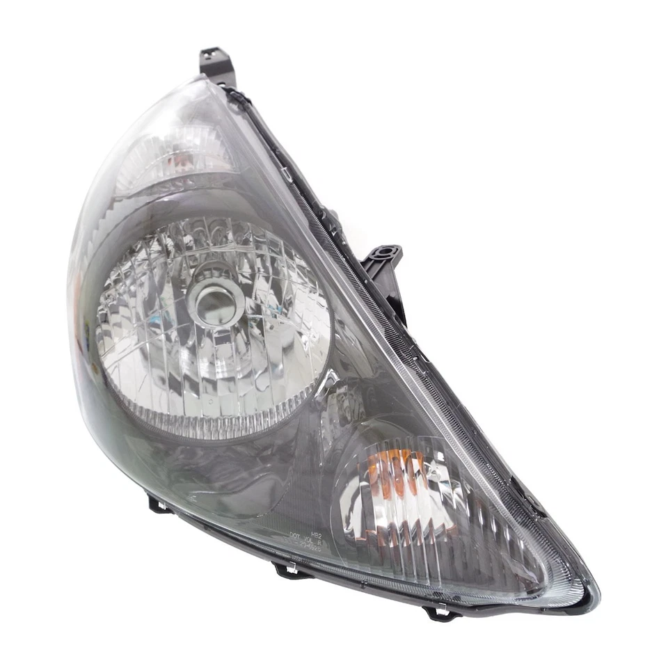 Faros halógenos izquierdo y derecho para Honda Fit 2007-2008 con bombillas Nighthawk negro Foto 4 de 4