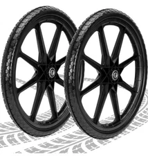 Upgraded 20" Flat Free Wheels Compatible with Rubbermaid Wheelbarrow /Cart Tires
