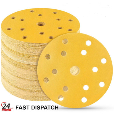 150 mm DA Schleifscheiben Schleifmittel Klett Pads 15 Löcher 6 Zoll gemischte Körnungen wählbar