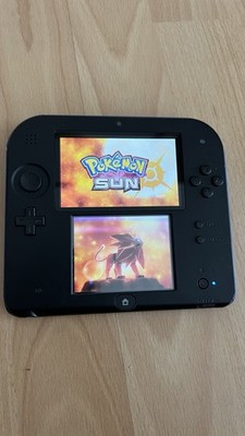 Nintendo 2DS Schwarz + Pokémon Sun + Ladegerät | Voll funktionsfähig