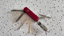 Victorinox Swiss Army Knife Ruby Translucent Red Nail Clip 580 Multi Tool- - - -