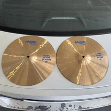 Paiste 2000 Heavy Hi-Hat 14-Inch Top Bottom Set Pair Japan Cymbals RARE ⭐️