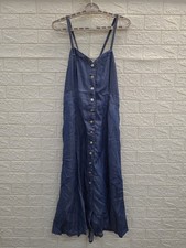 New Guess Edna Denim Button Front Midi Dress Women's US Size XL