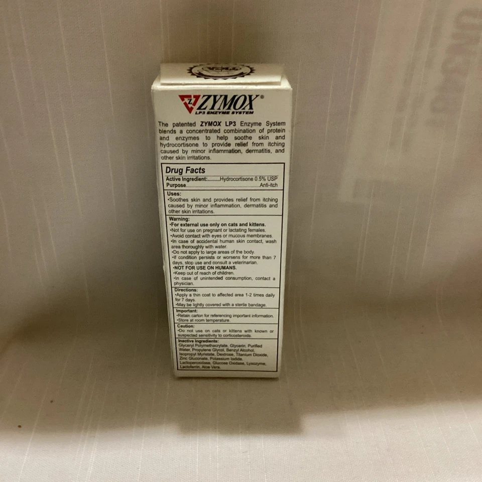 Zymox TopicalCream Anit-Itch For cats and Kittens 1oz Exp1/26 And Up - Image 2 of 2