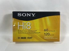 Sony 8mm Digital8 Hi8 Blank Tape 120 min, New Sealed Cassette For Camcorder