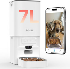 Automatic Cat Feeder with Camera - 5G WiFi Cat Food Dispenser with Night Vision,