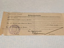 Geburtsurkunde Standesamt Friesheim Registernr 20 Jahrgang 1823 Ausgest.14.03.35