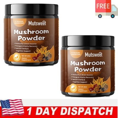 2x227g Mushroom Coffee, Instant Mushroom Coffee& Lions Mane for Energy