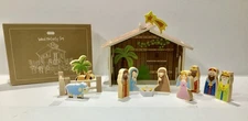 Mud Pie 19 Piece Wood Nativity Set