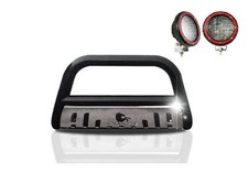 Black Horse Bull Bar Brush Guard W5.3led Skid Black Fits 2001-2008 Ford Ranger