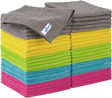 Microfiber Cleaning Cloths All Purpose Towels Pack of 50 30x30 cm Multi-Color