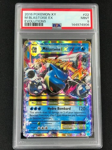 Pokemon 2016 M Blastoise EX 22/108 PSA 9